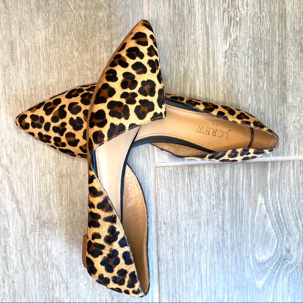 J.Crew Calf Hair Leopard Slide Ons - Picture 2 of 6